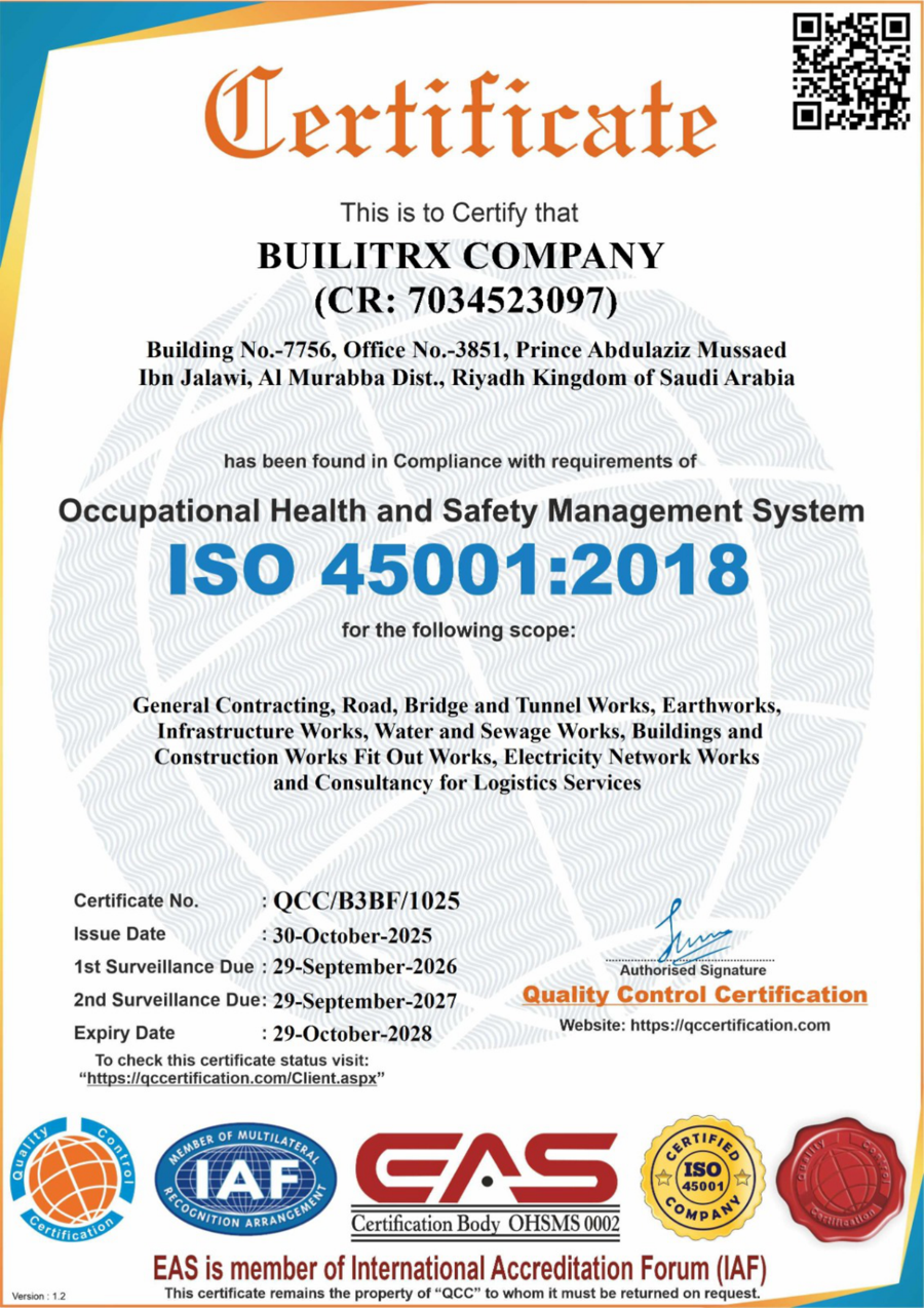 ISO 45001 Certificate